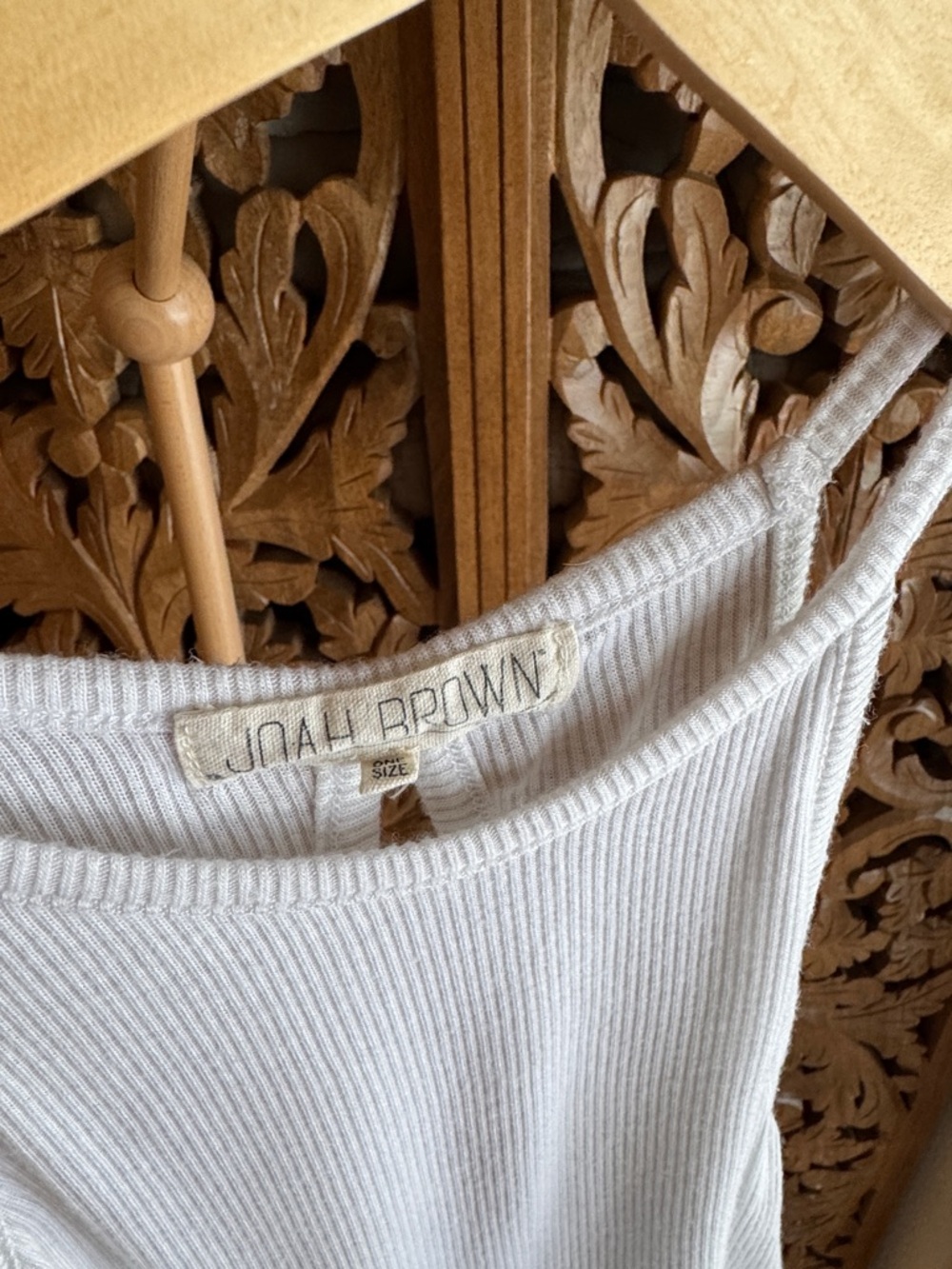 Joah Brown Ribbed High-Neck Tank - Picture 2 of 3